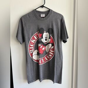 Volunteer Knit Apparel, vintage tee shirt, Micky Mouse , medium, gray